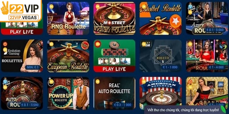 Không khí của sòng bài cao cấp được tái hiện trên nền tảng 22VIP