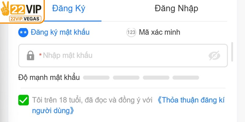 Người chơi cần nắm vững các điều kiện đăng ký 22VIP cơ bản 