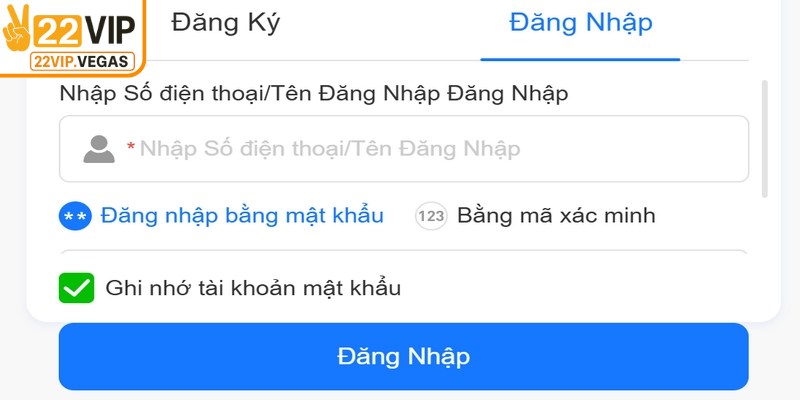 Đăng nhập 22VIP cực kỳ đơn giản, ngay cả với người chơi lần đầu thực hiện